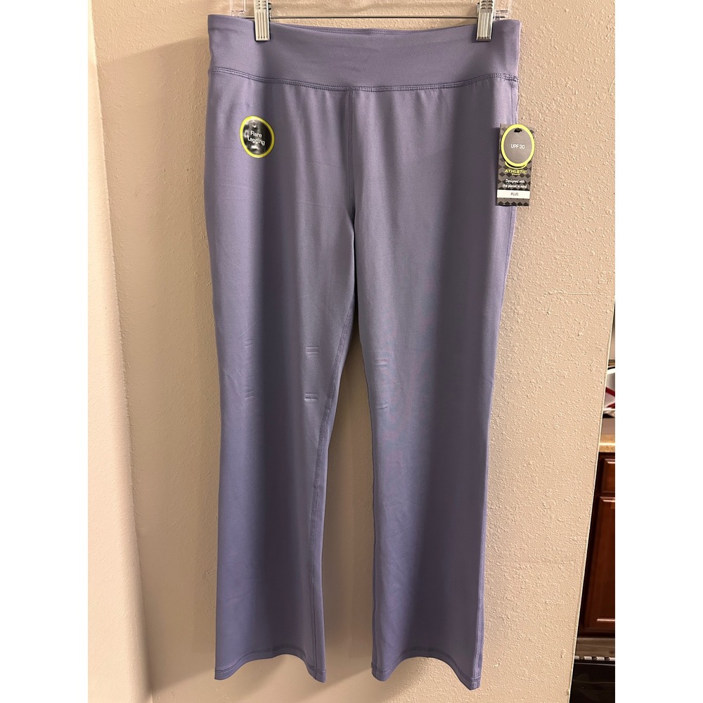 Athletic Works Girls Flare Legging XL 14-16 Plus Misty Lavender UPF 30 NWT